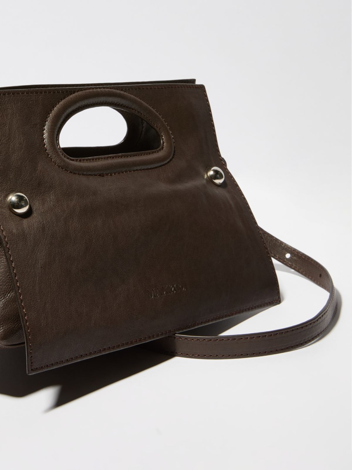 Bookbag in pelle Sami Miró &Co.llaboration - MARRONE - MAX&Co. - 3