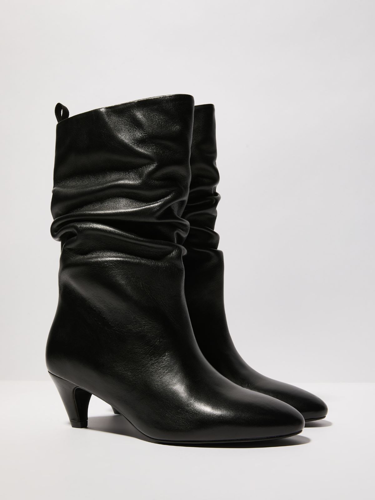 Leather boots Raeburn &Co.llaboration - BLACK - MAX&Co.