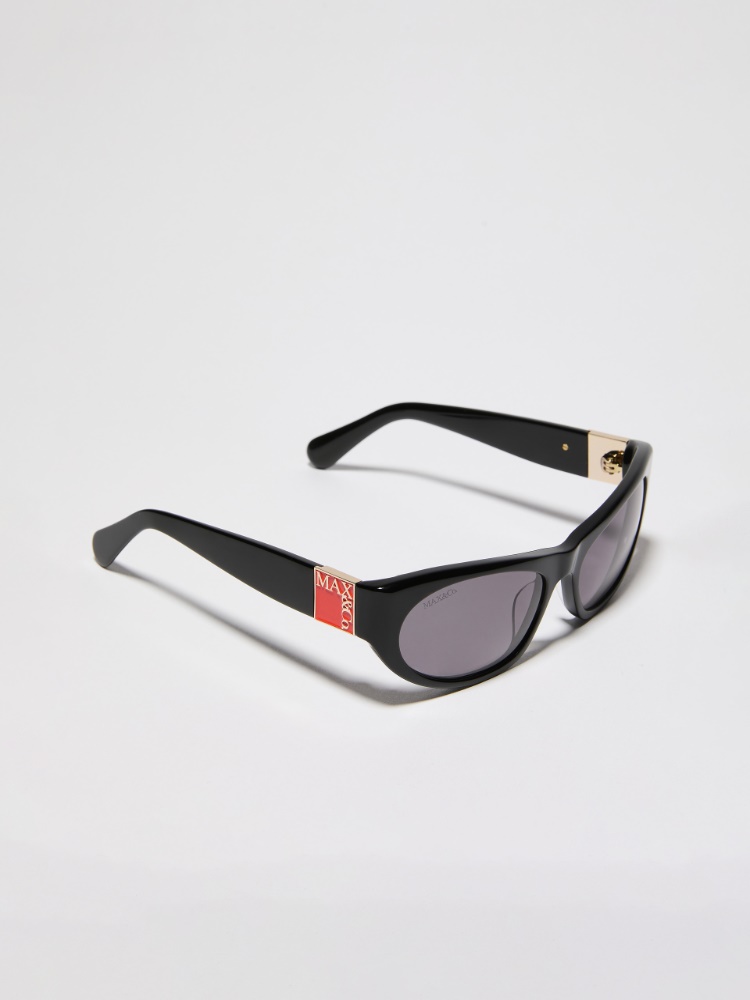 Acetate cat-eye glasses - BLACK - MAX&Co.