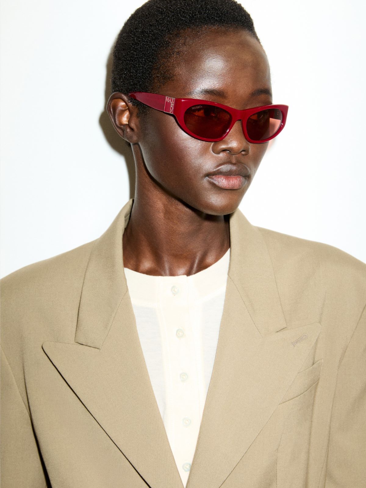 Acetate cat-eye glasses - RED - MAX&Co. - 4