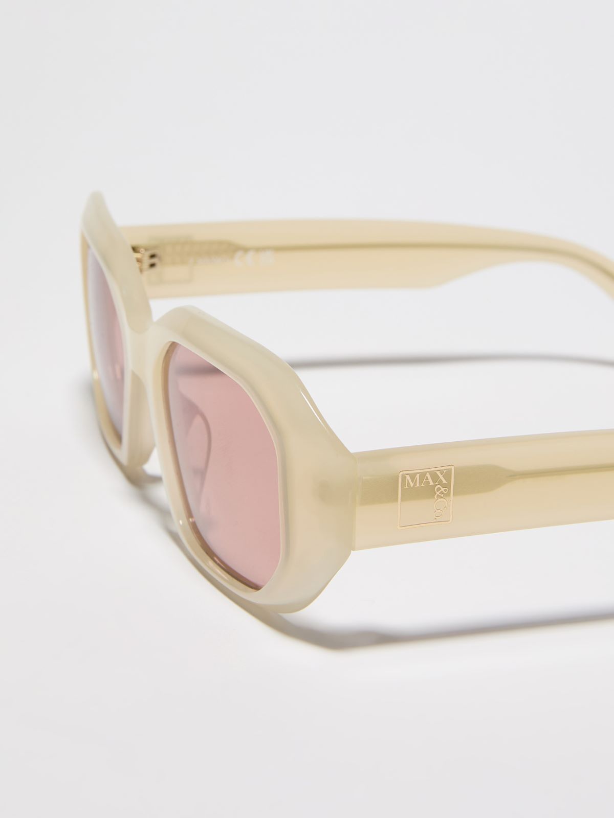 Geometric acetate glasses - OPTICAL WHITE - MAX&Co.