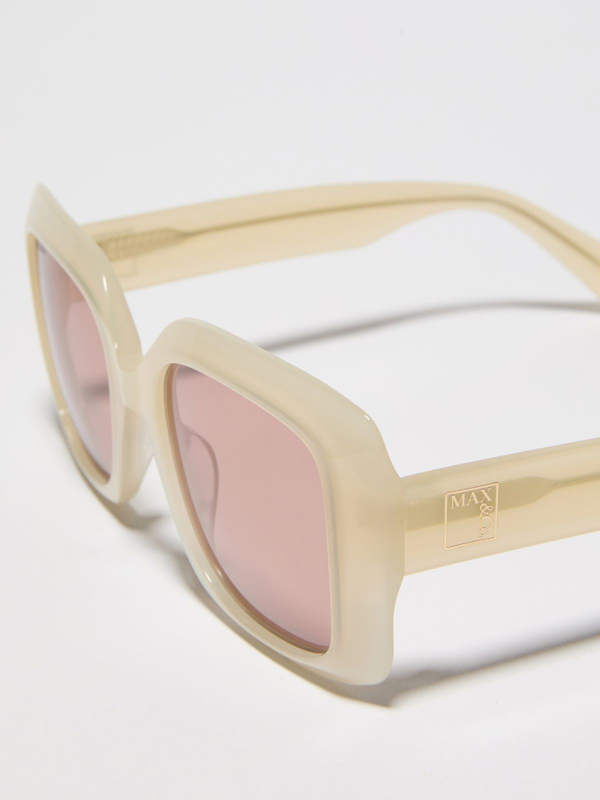 Square oversized glasses - OPTICAL WHITE - MAX&Co. - 3