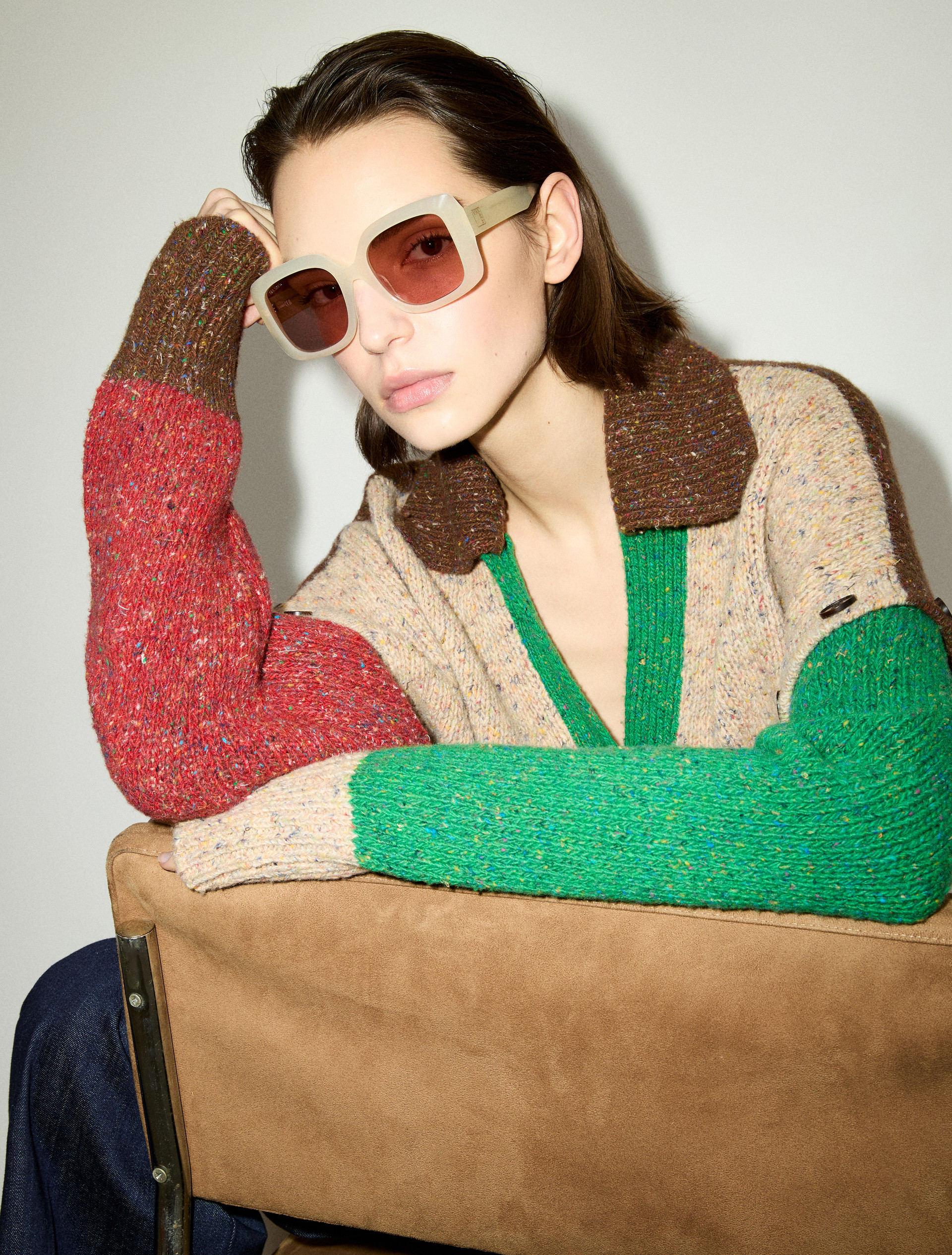 Square oversized glasses - OPTICAL WHITE - MAX&Co. - 4