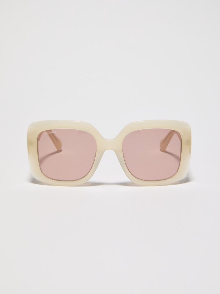Square oversized glasses - OPTICAL WHITE - MAX&Co.