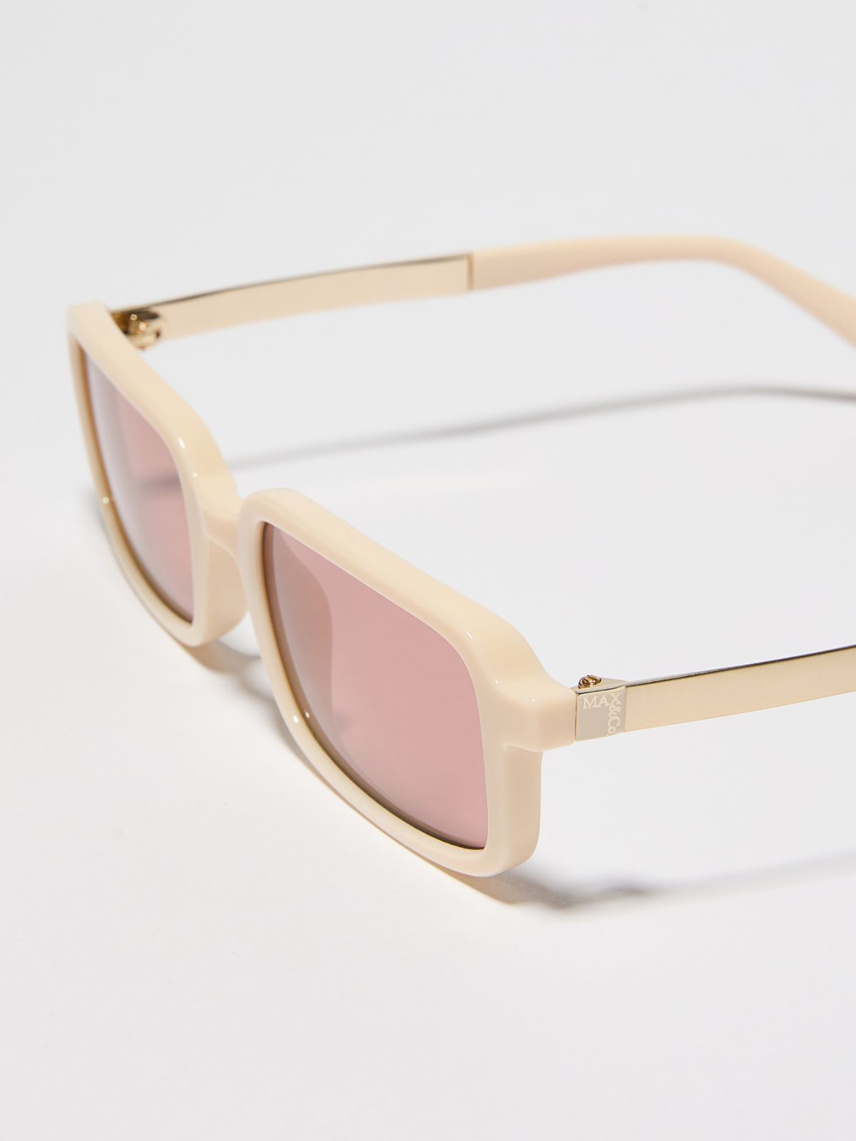 Rectangular injection-moulded glasses - OPTICAL WHITE - MAX&Co.