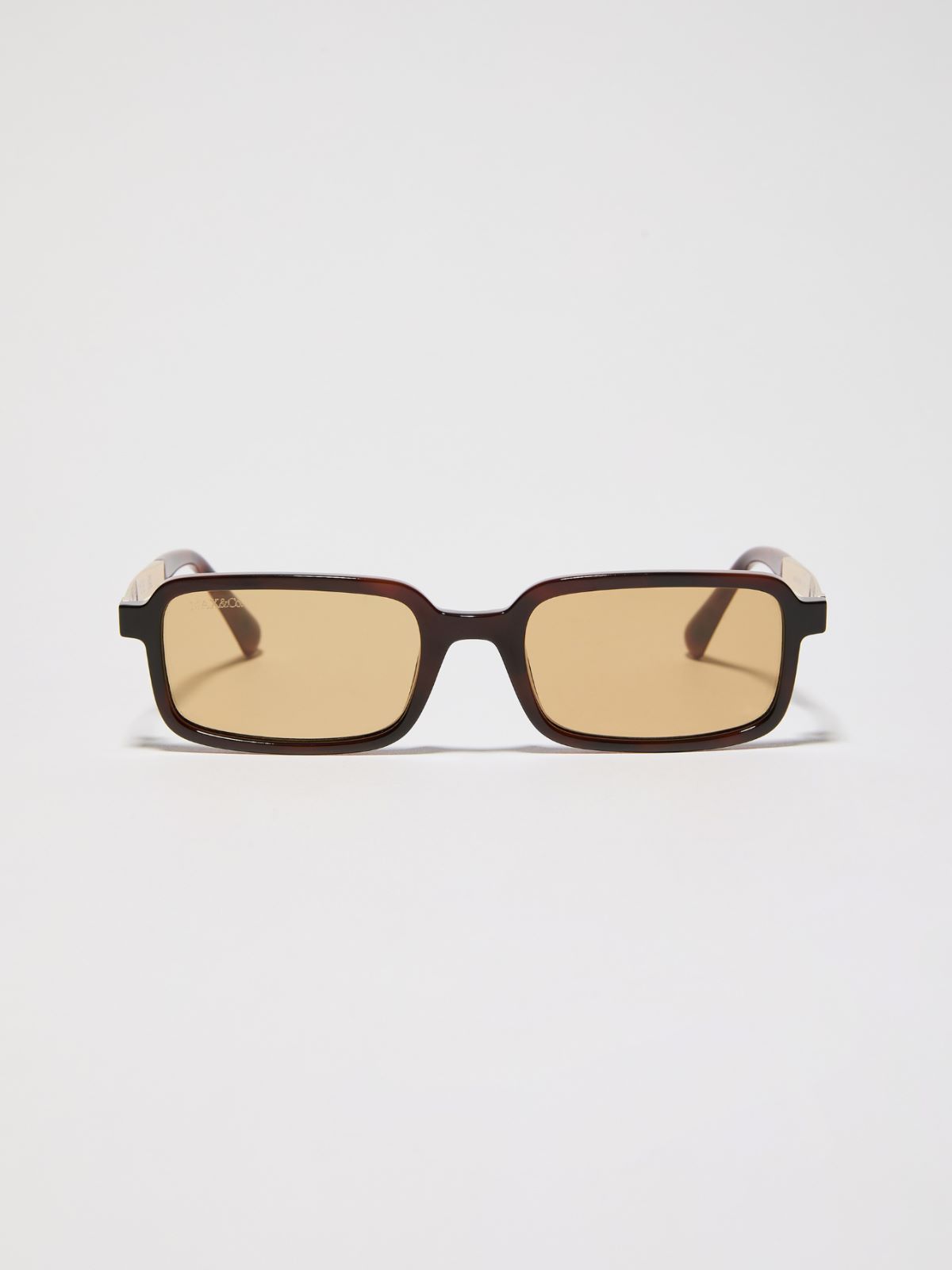 Rectangular injection-moulded glasses - BROWN - MAX&Co.