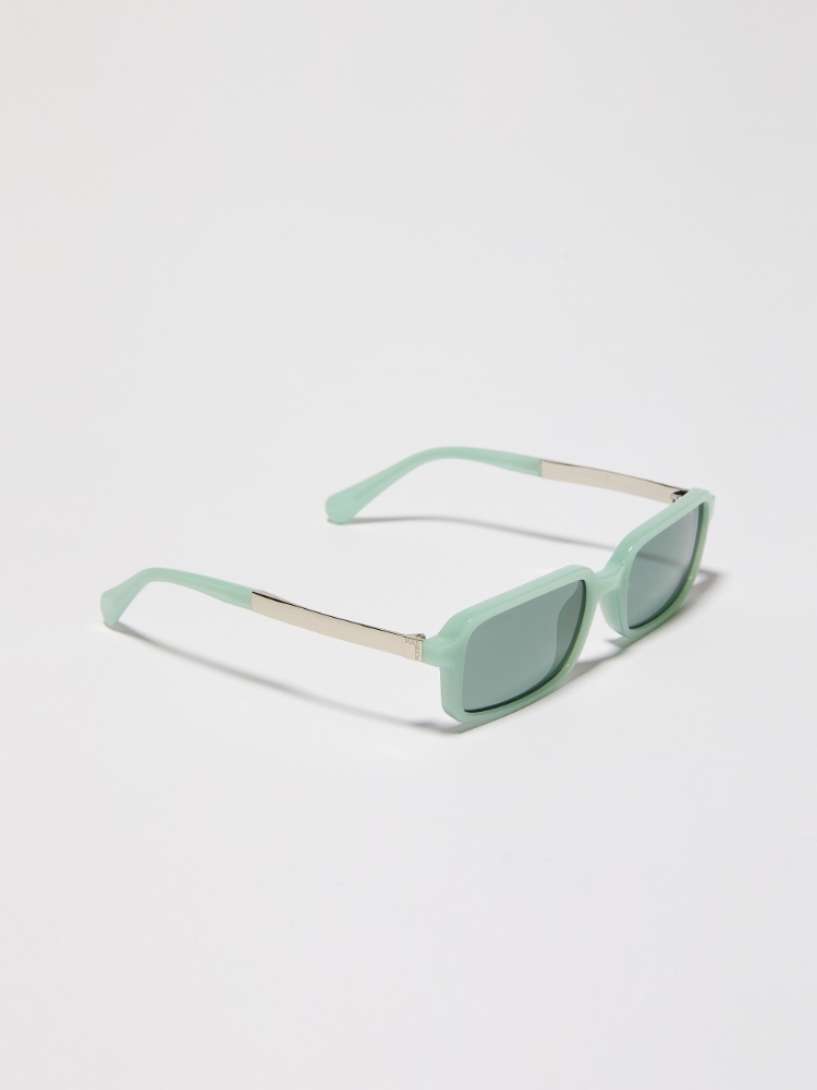Rectangular injection-moulded glasses - TOPAZ GREEN - MAX&Co.