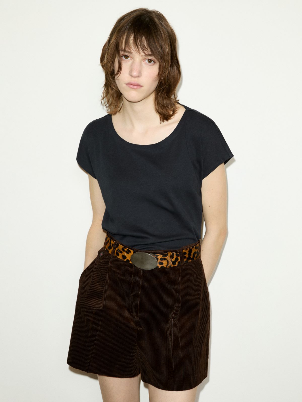 Cotton jersey T-shirt - BLACK - MAX&Co.