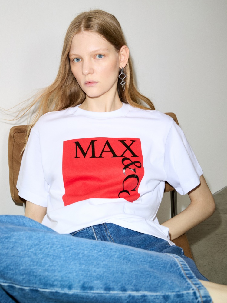 Cotton jersey logo T-shirt - MAX&Co.