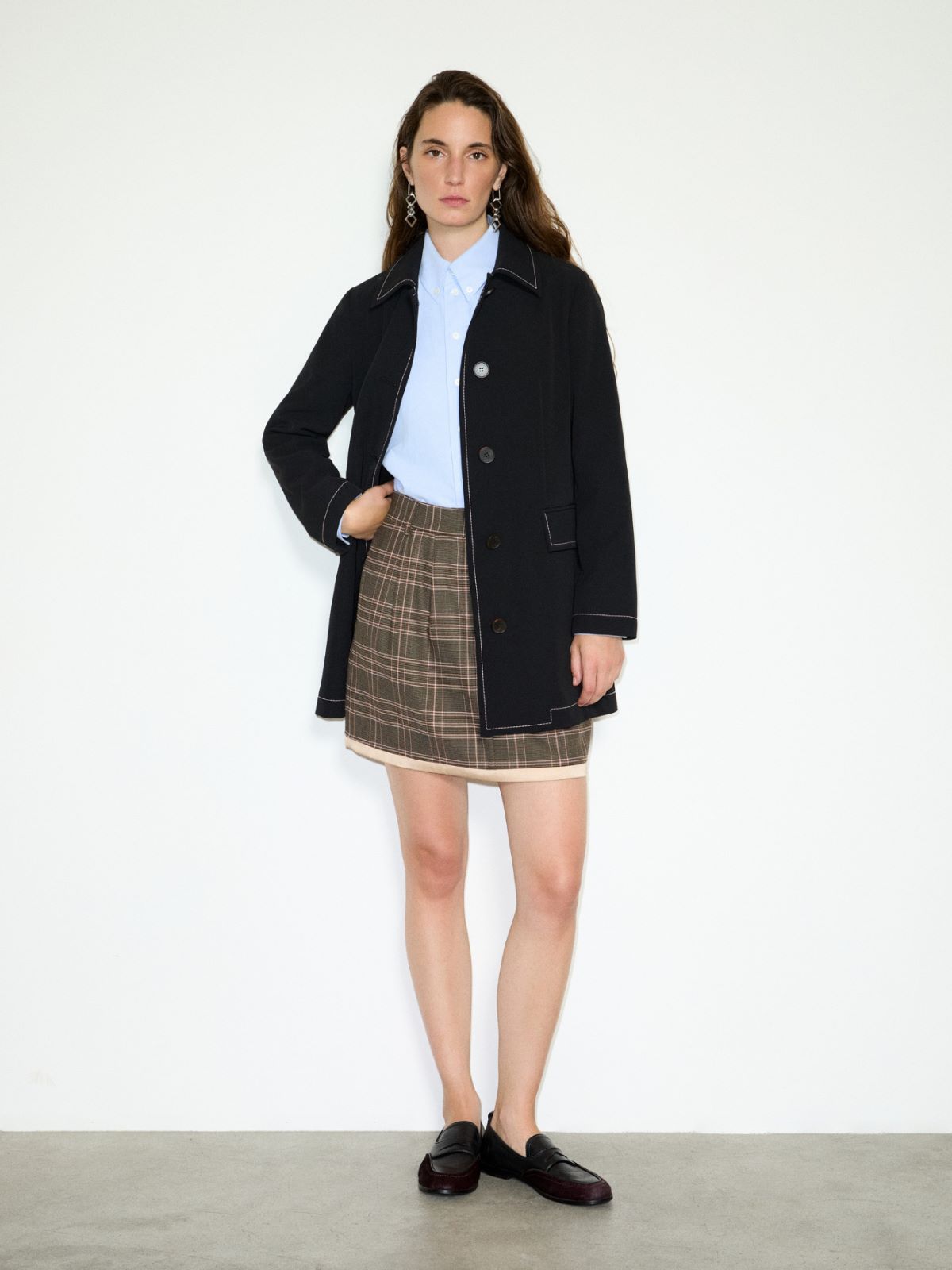 Car coat in bonded twill - BLACK - MAX&Co. - 4