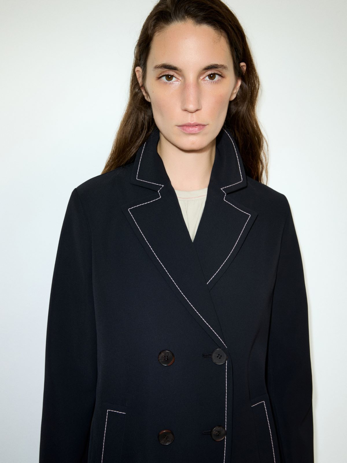Manteau léger en sergé contrecollé - NOIR - MAX&Co. - 3