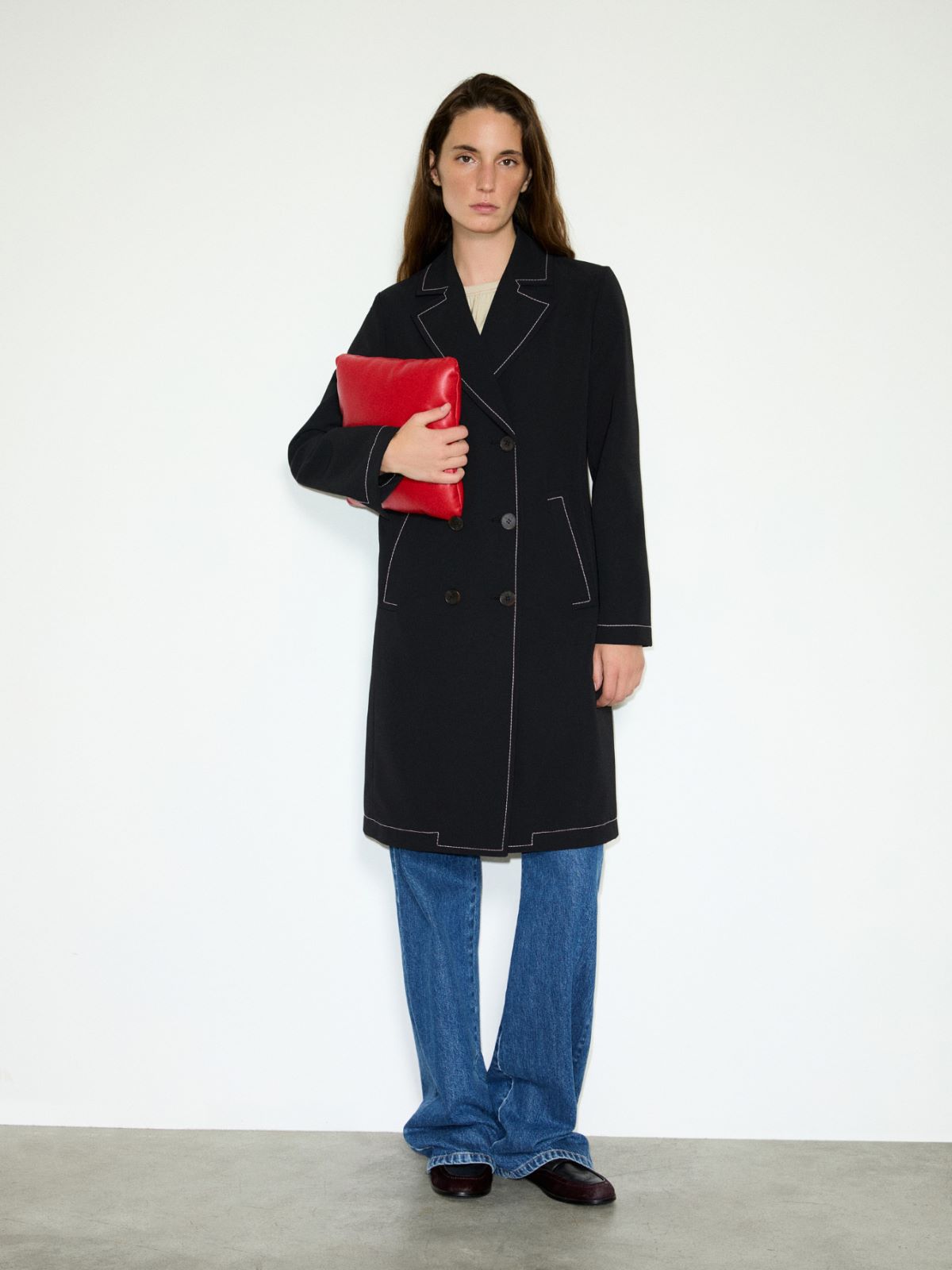 Manteau léger en sergé contrecollé - NOIR - MAX&Co. - 5