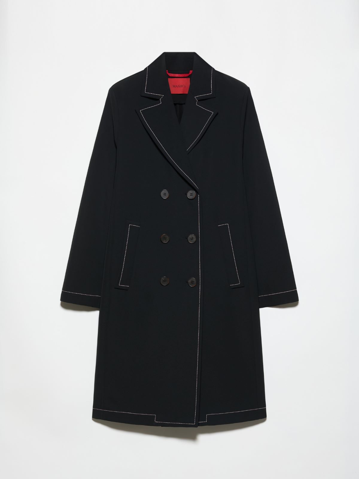 Manteau léger en sergé contrecollé - NOIR - MAX&Co. - 6