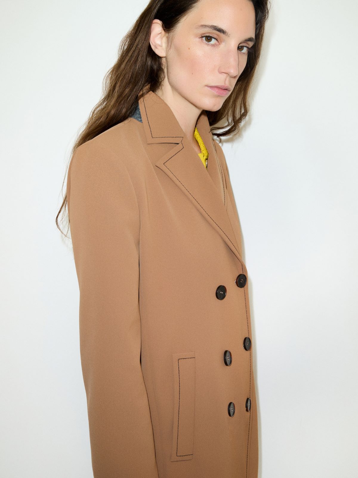 Lightweight bonded twill coat - WHISKY - MAX&Co. - 3