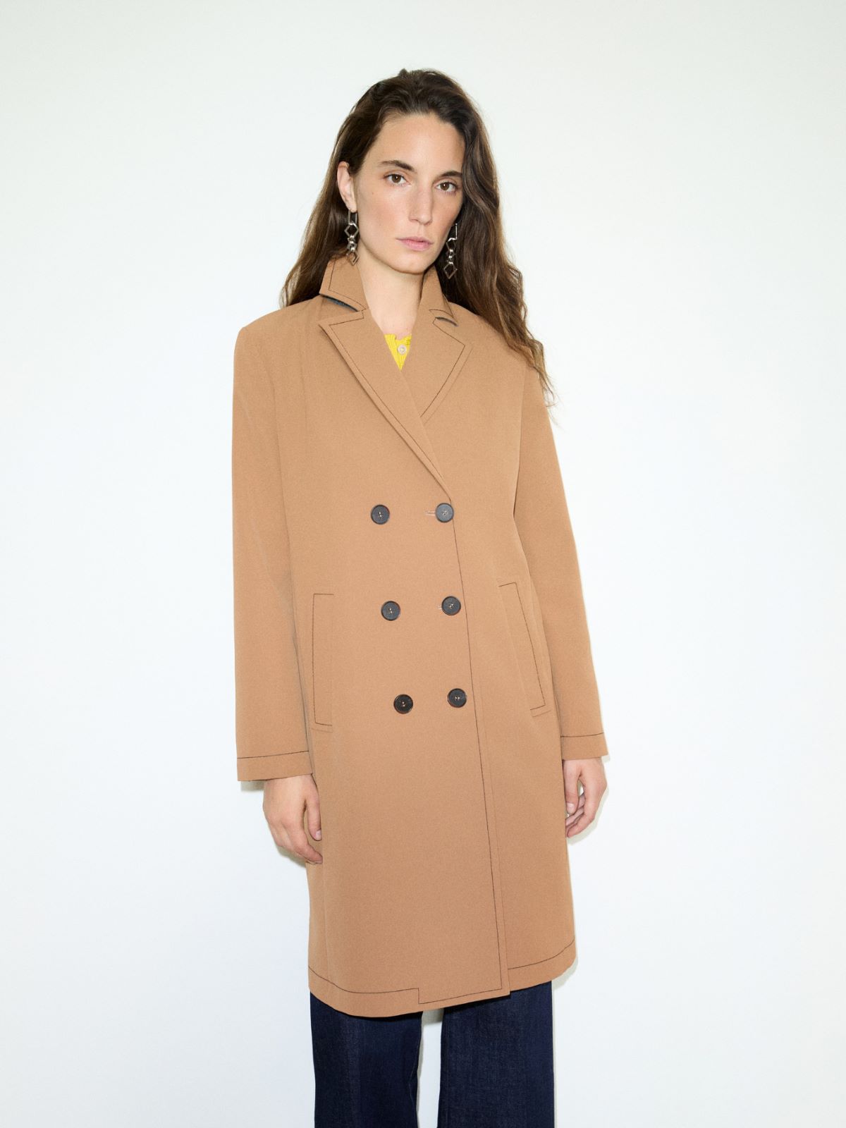 Lightweight bonded twill coat - WHISKY - MAX&Co.