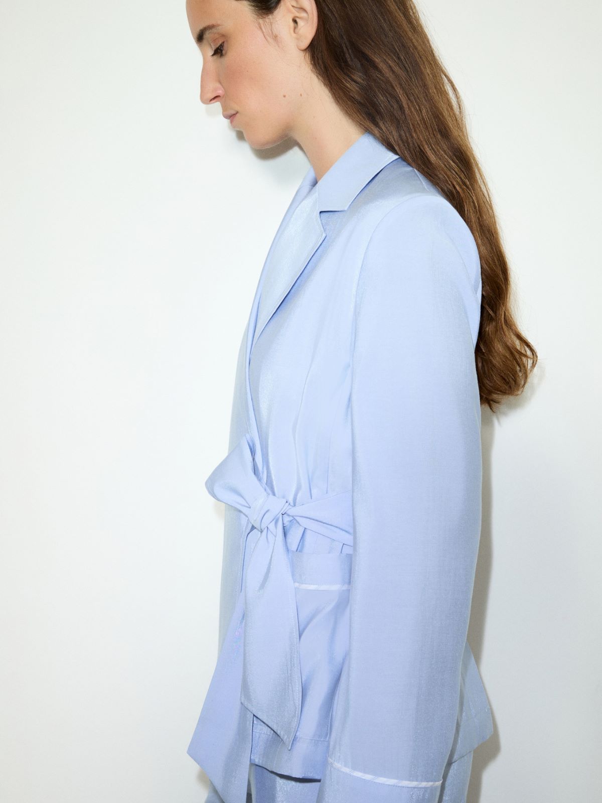 Deconstructed wrap blazer - LIGHT BLUE - MAX&Co. - 3