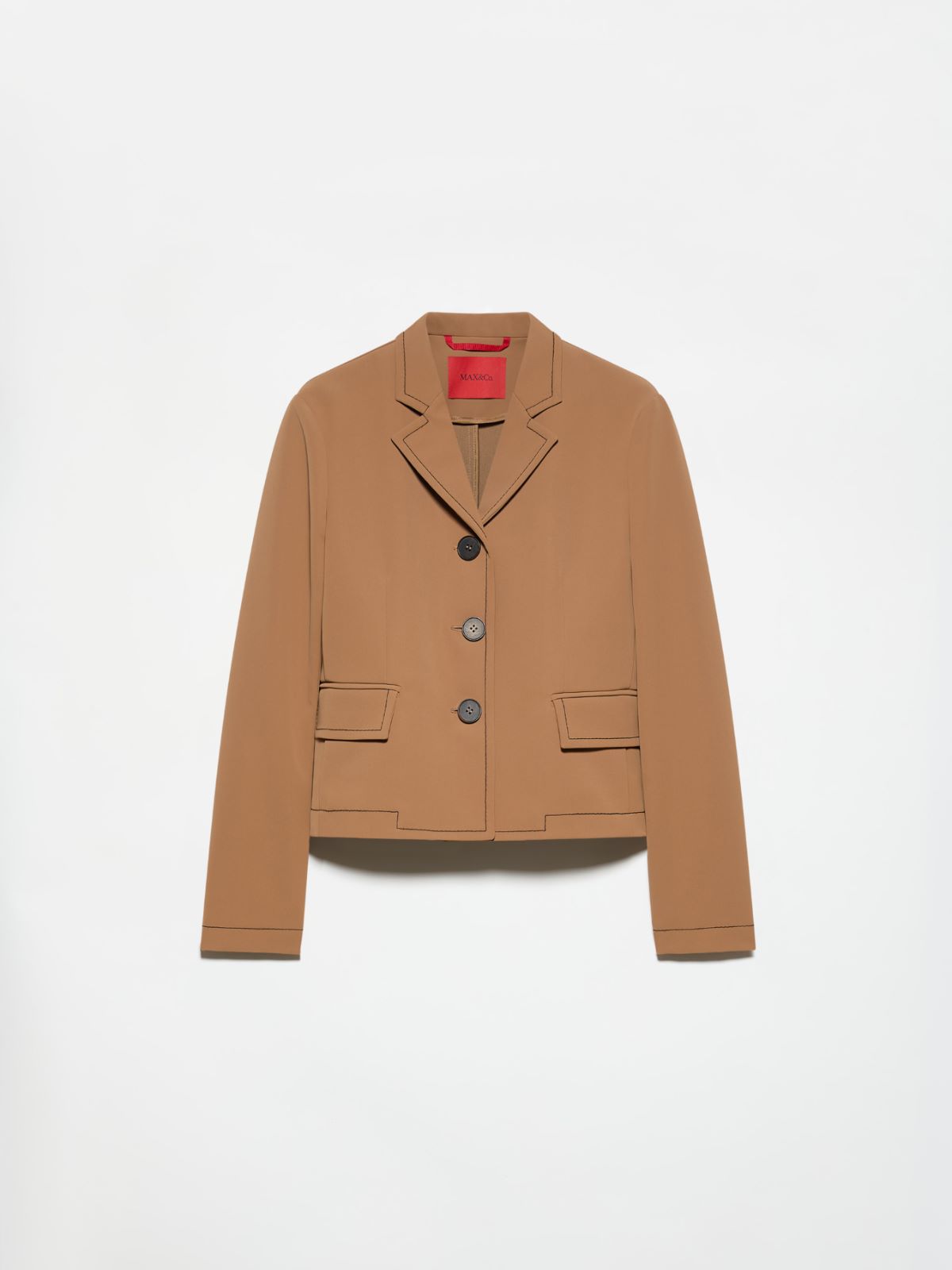 Slim-fit bonded twill jacket - WHISKY - MAX&Co. - 5
