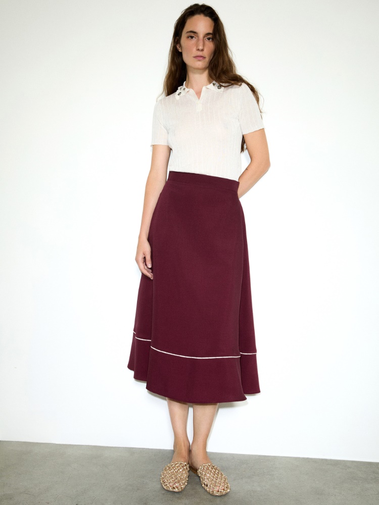 Crisp fabric midi skirt - MAX&Co.
