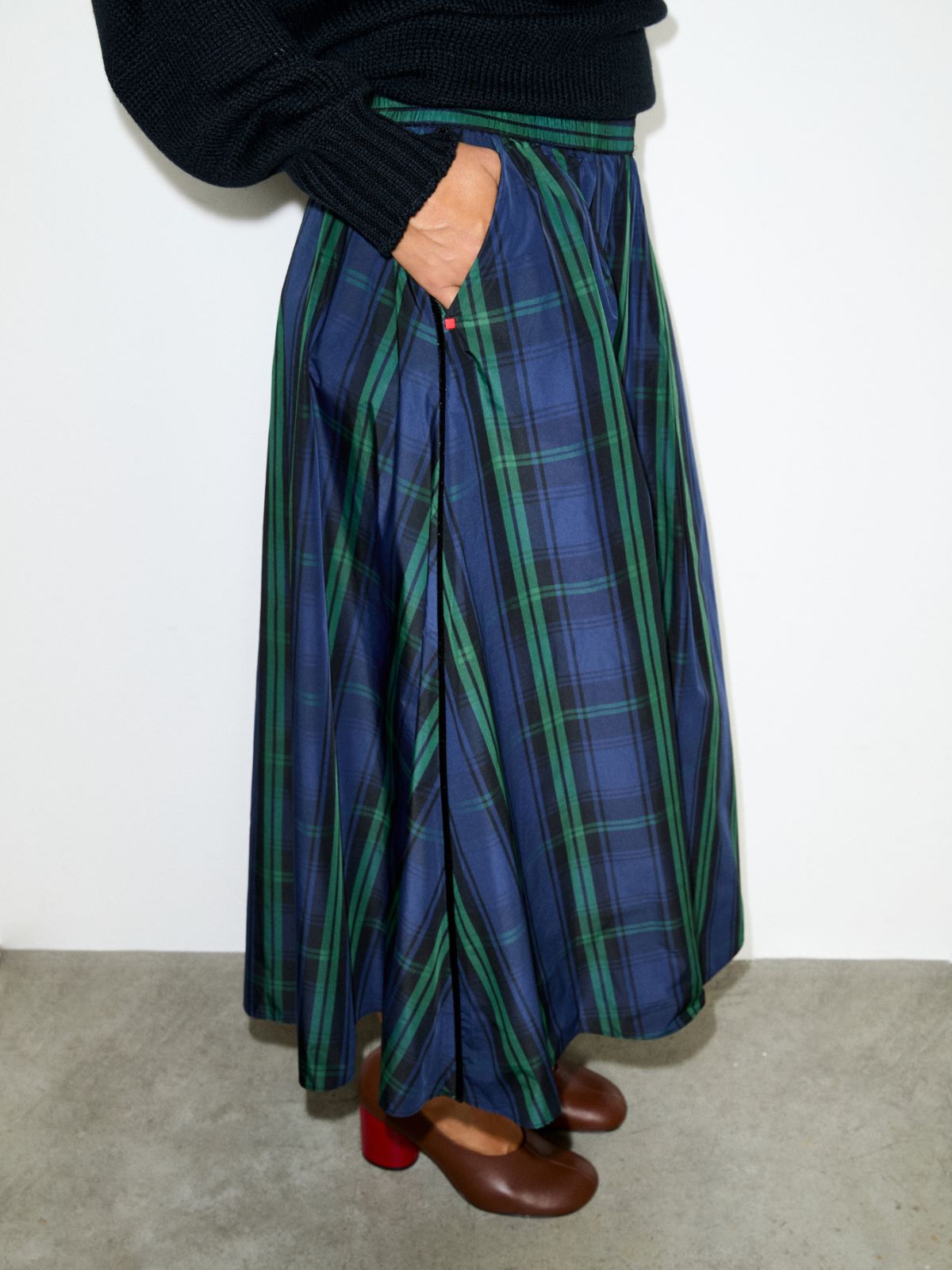 Taffeta corolla skirt - UNDERWOOD GREEN - MAX&Co. - 3