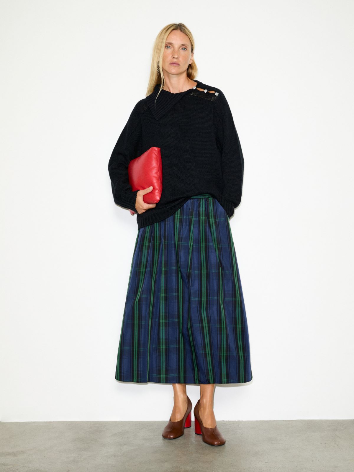Taffeta corolla skirt - UNDERWOOD GREEN - MAX&Co. - 4