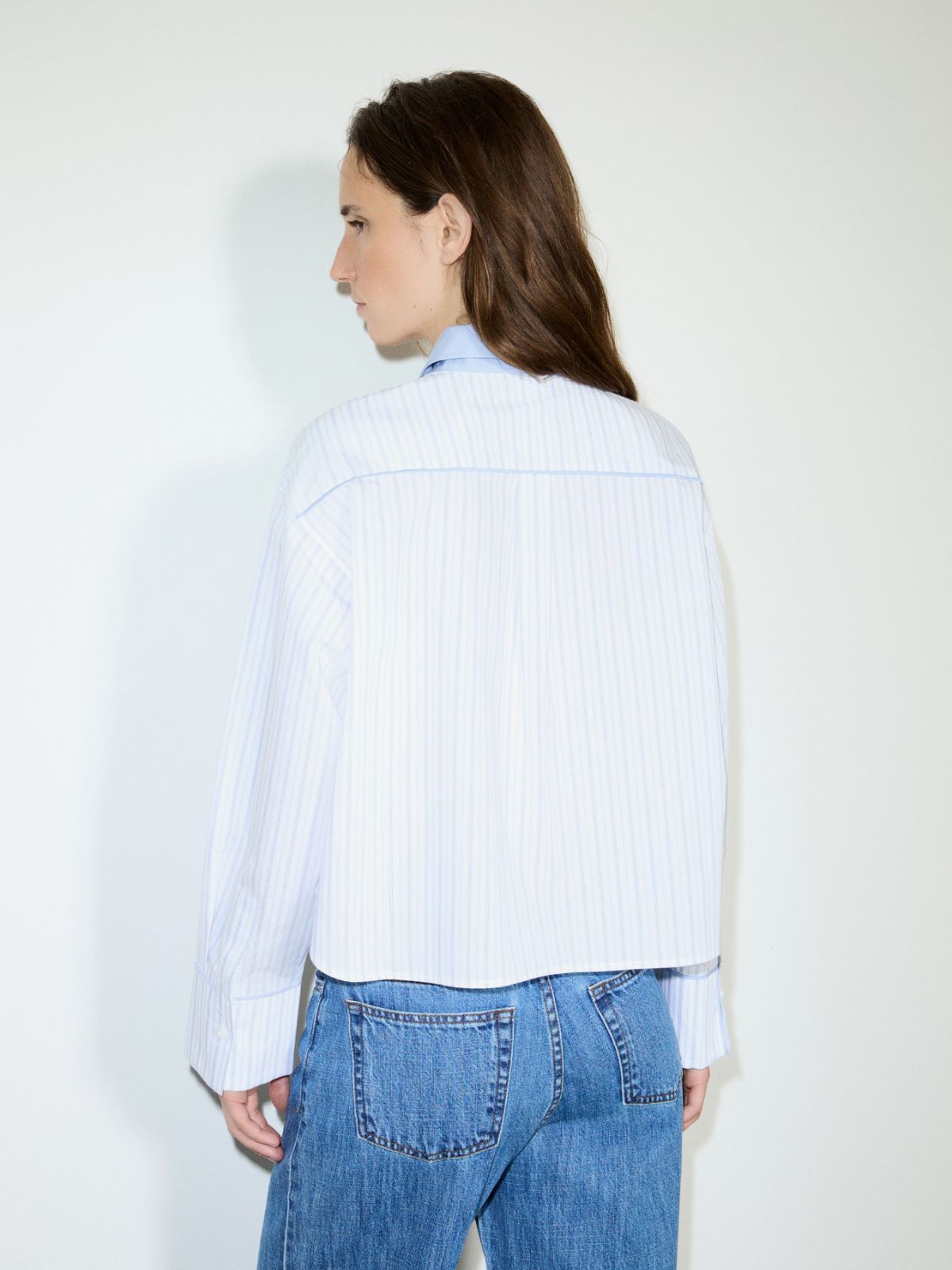 Chemise à plastron contrastant - BLUE CLAIR INTENSE - MAX&Co. - 2