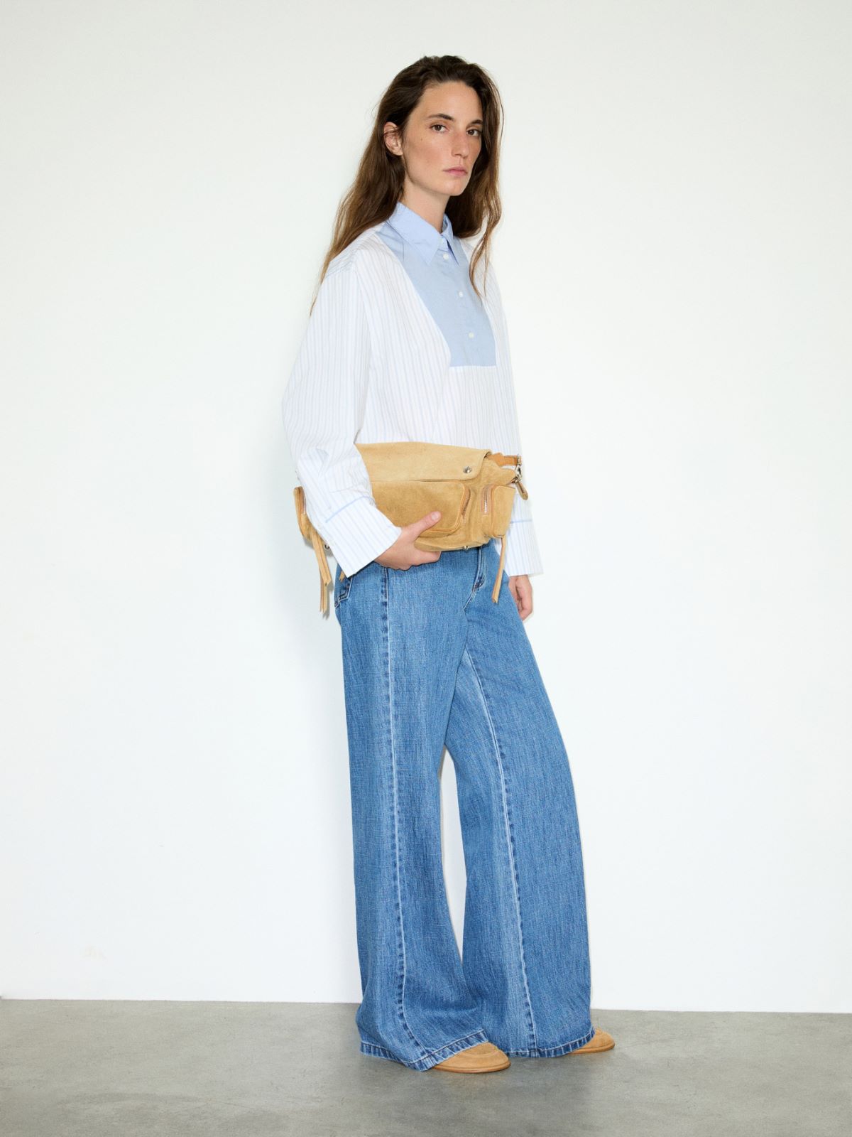 Chemise à plastron contrastant - BLUE CLAIR INTENSE - MAX&Co. - 5