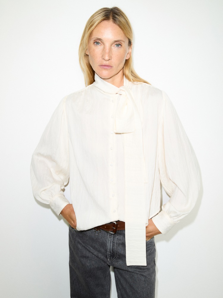 Bluse mit Schluppenkragen - MAX&Co.