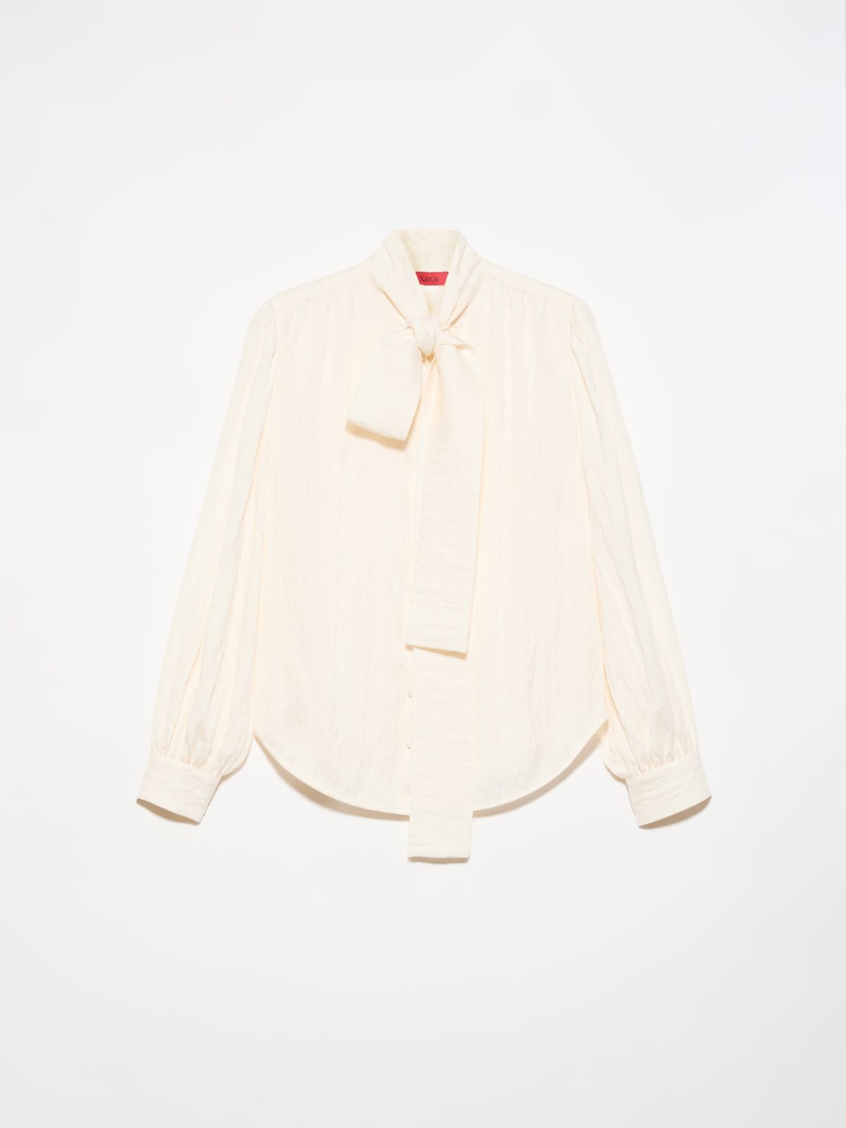 Bluse mit Schluppenkragen - SAHNE - MAX&Co. - 5