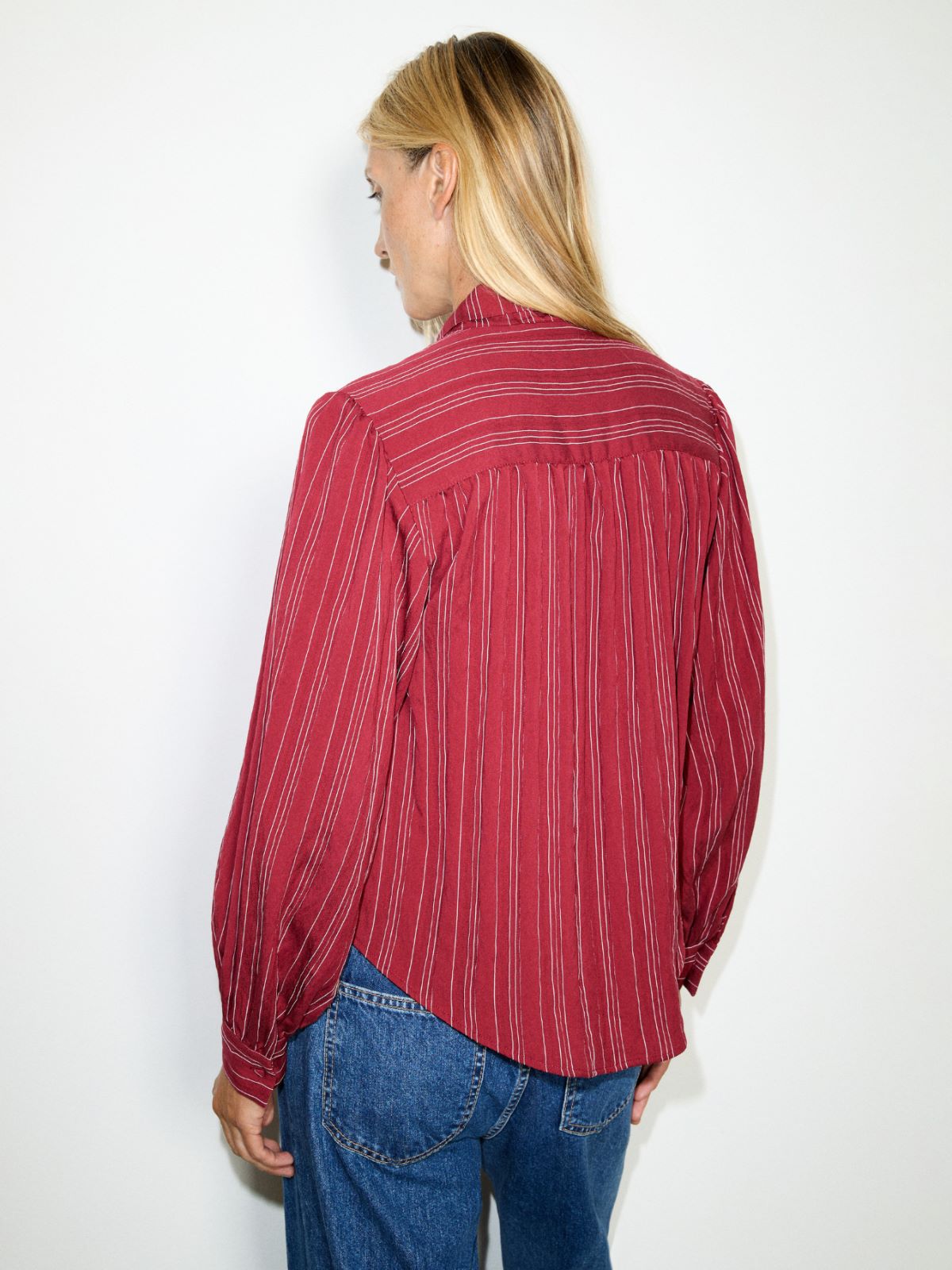 Bluse mit Schluppenkragen - KIRSCHE - MAX&Co. - 2