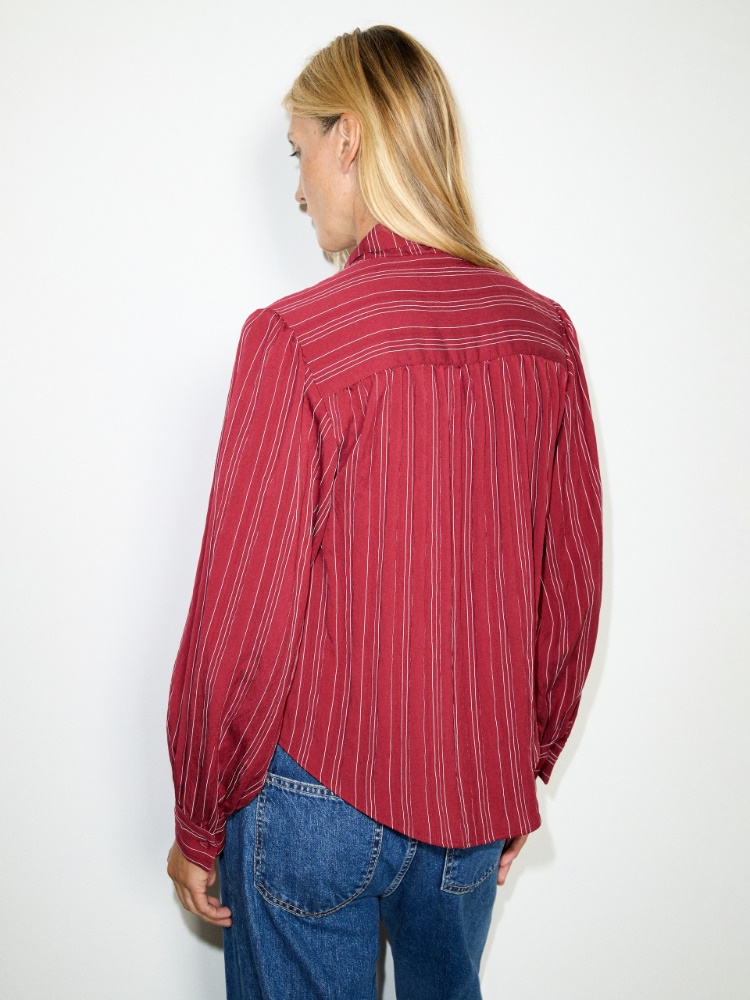Bluse mit Schluppenkragen - KIRSCHE - MAX&Co. - 2