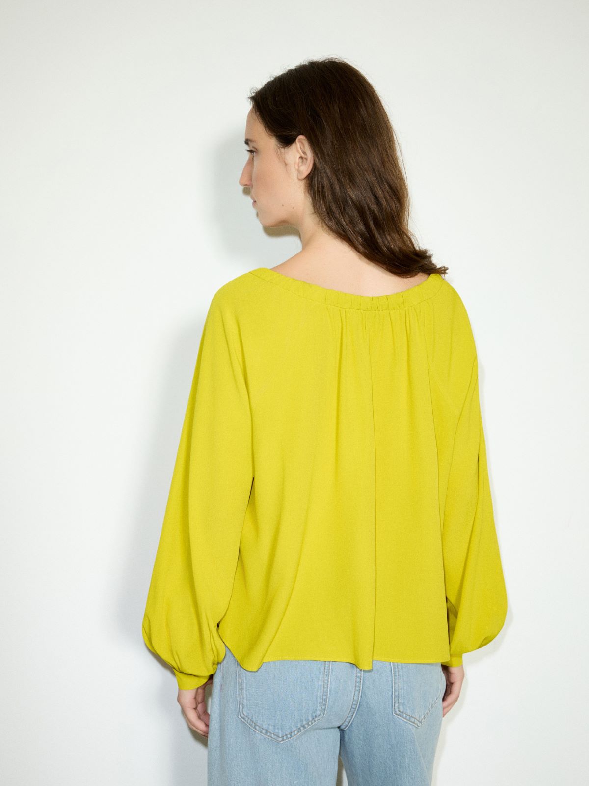 Crêpe de Chine blouse - LEMON - MAX&Co. - 2