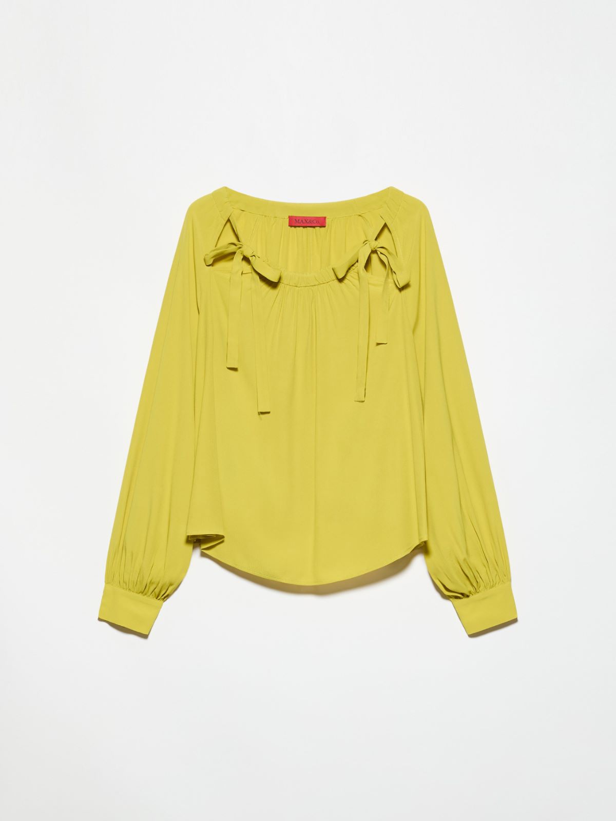 Crêpe de Chine blouse - LEMON - MAX&Co. - 5