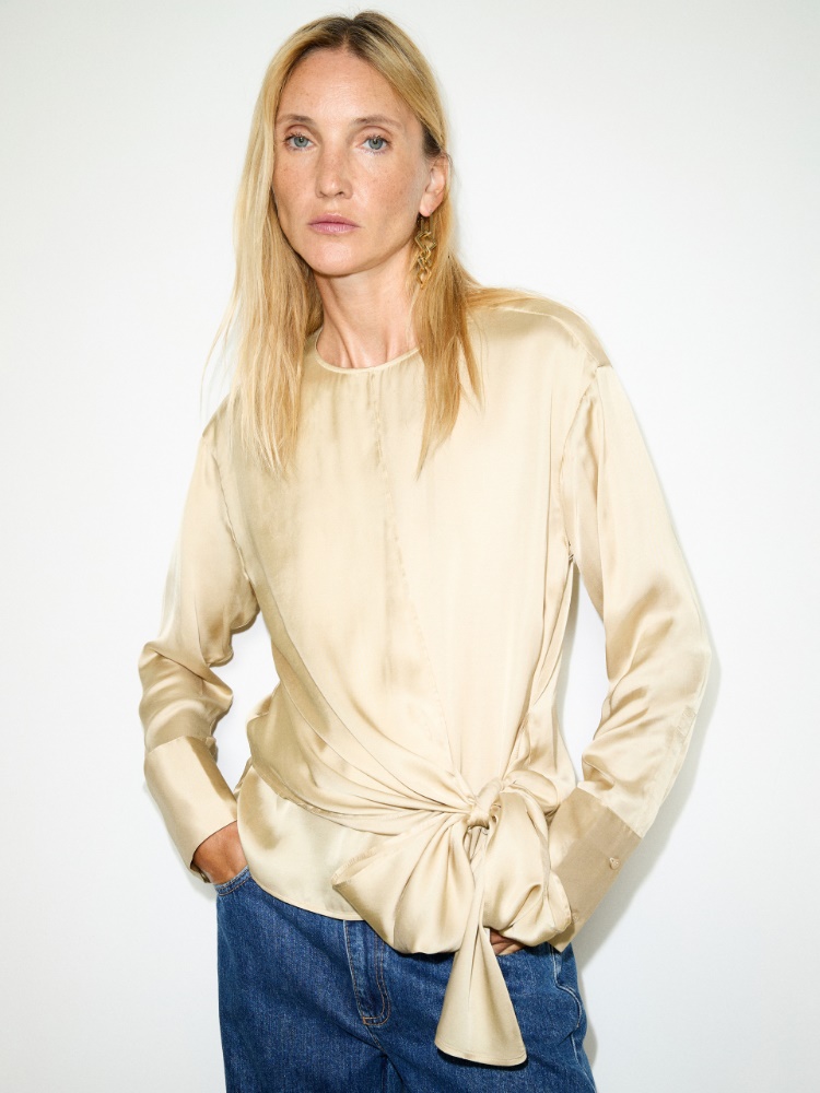 Knot-front satin blouse - MAX&Co.
