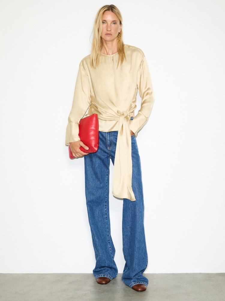 Knot-front satin blouse - MAX&Co. - 5