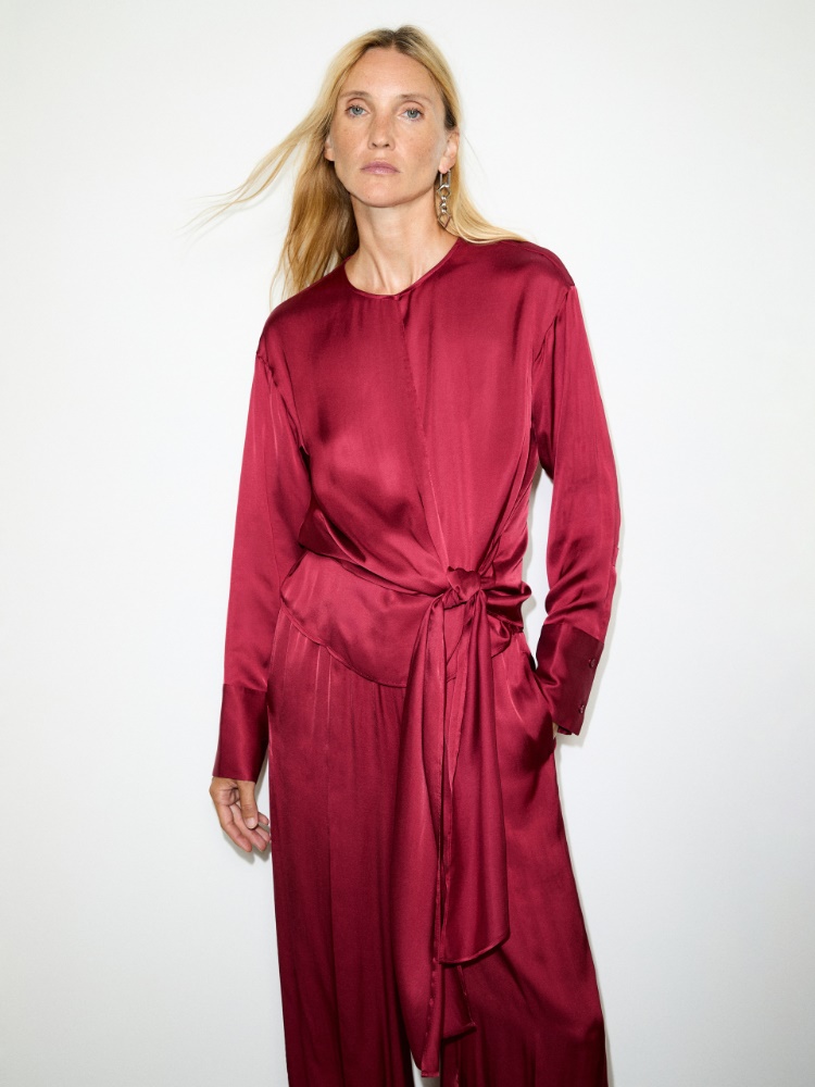 Knot-front satin blouse - MAX&Co.