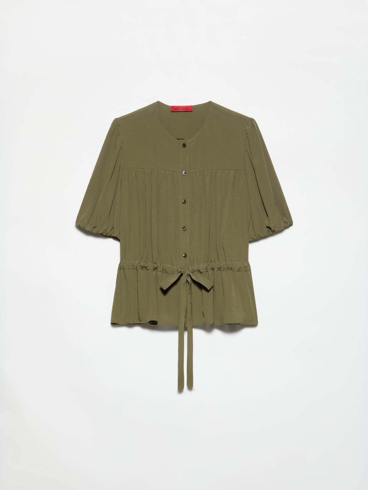 Crêpe de Chine shirt - KAKI - MAX&Co. - 5