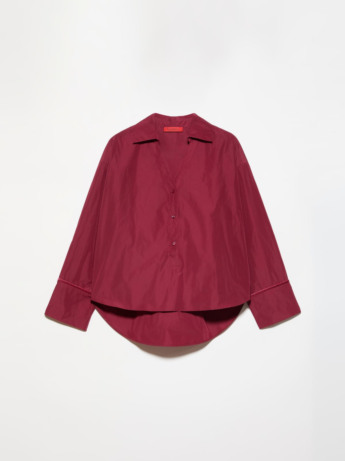 Chemise popover en taffetas - CERISE - MAX&Co. - 6