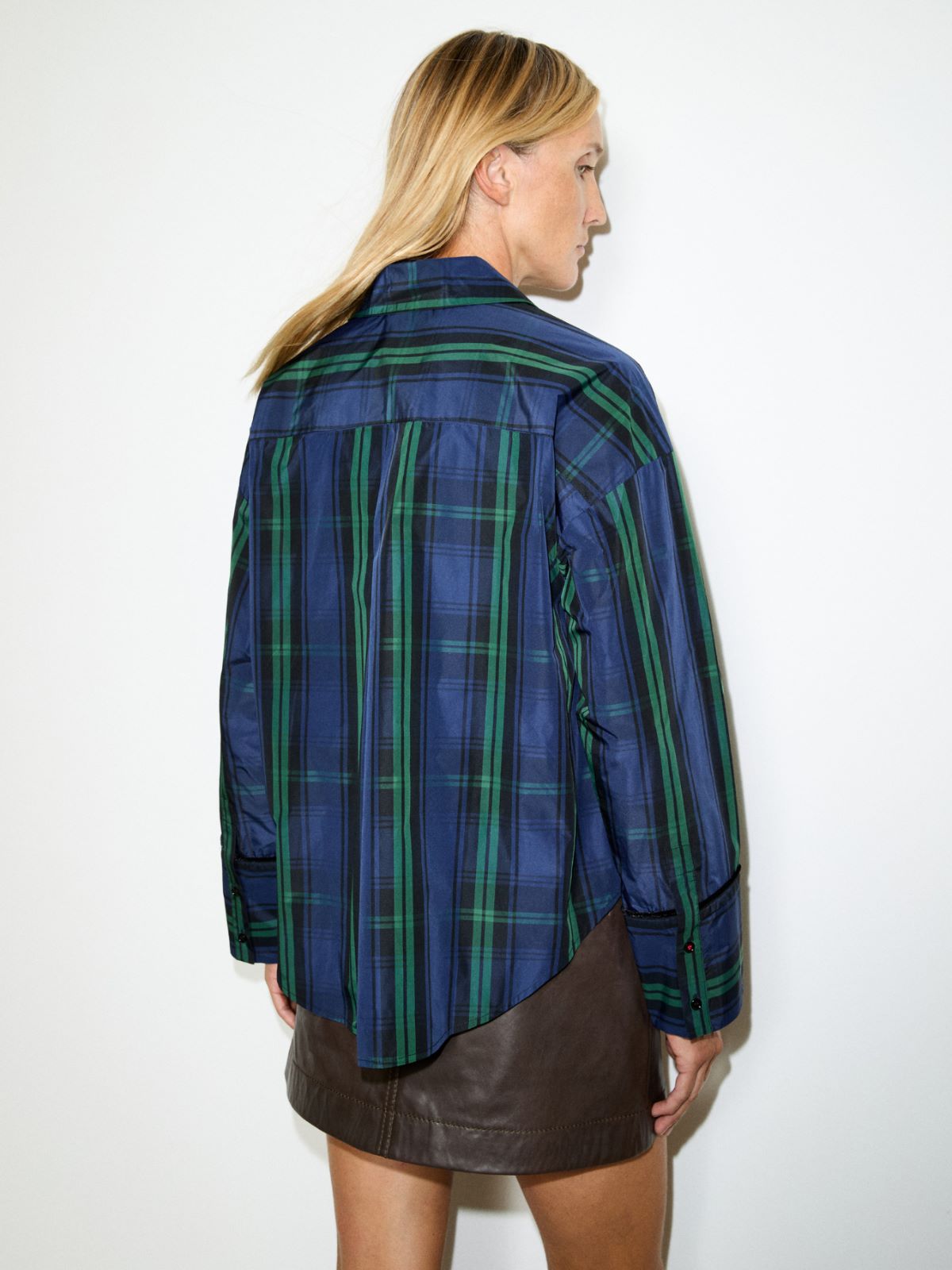 Chemise popover en taffetas - VERT SAPIN - MAX&Co. - 2