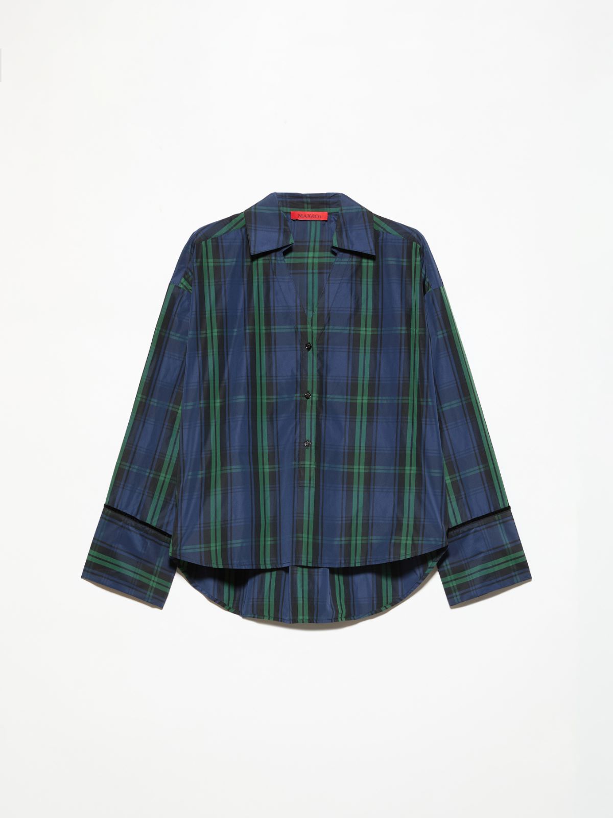Chemise popover en taffetas - VERT SAPIN - MAX&Co. - 6