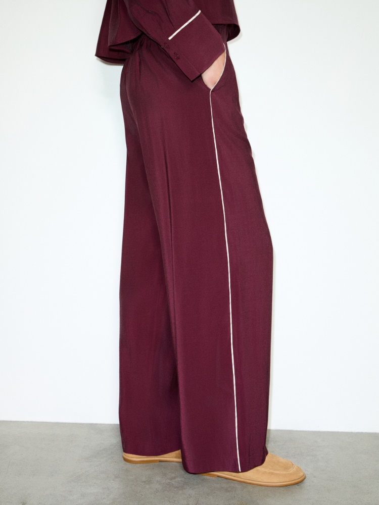 Wide trousers in crisp fabric - MAUVE - MAX&Co. - 3
