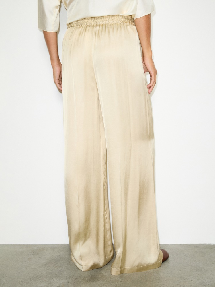 Hose mit weitem Bein aus Satin - MAX&Co. - 2
