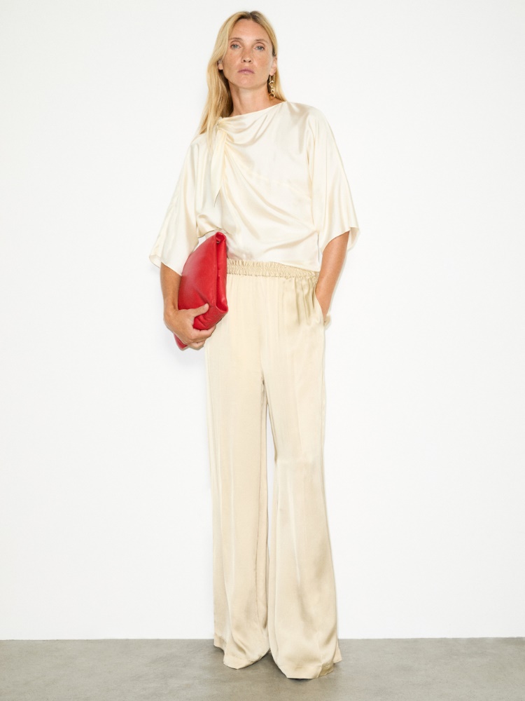Hose mit weitem Bein aus Satin - MAX&Co. - 4
