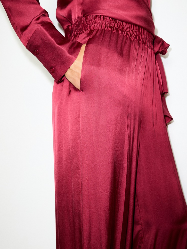 Hose mit weitem Bein aus Satin - MAX&Co. - 3