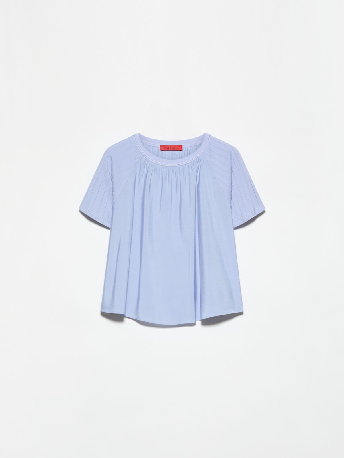 Blouse in crispy fabric and jersey - LIGHT BLUE - MAX&Co. - 5