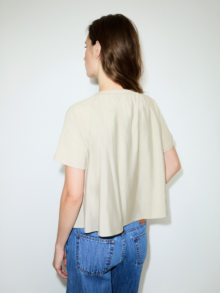 Blouse in crispy fabric and jersey - MAX&Co. - 2