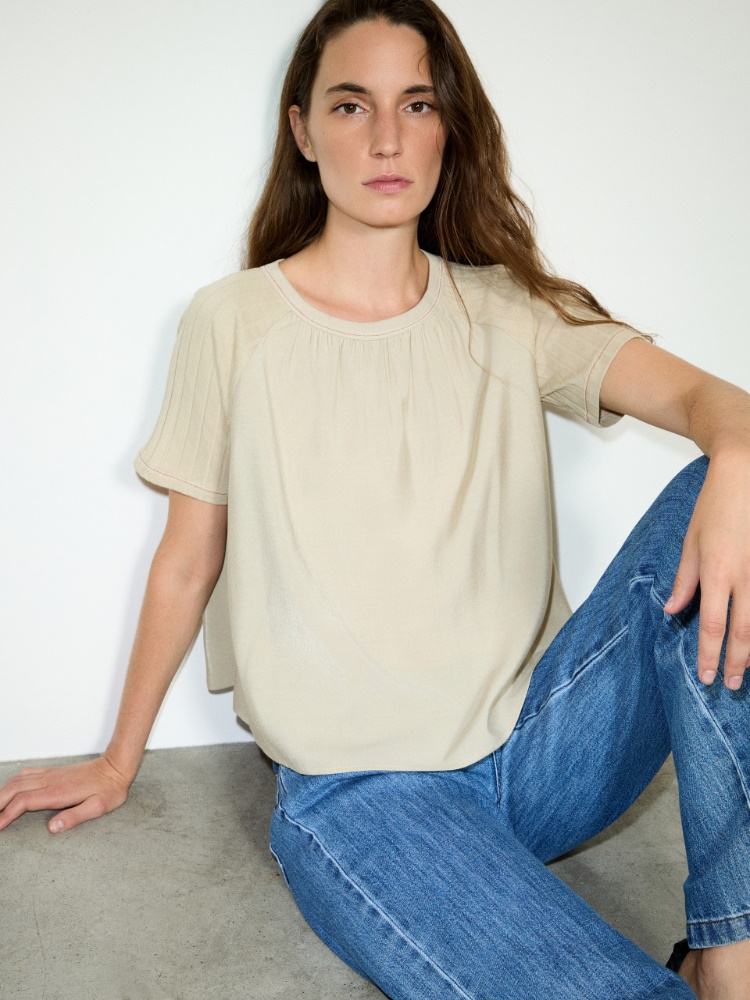 Blouse in crispy fabric and jersey - MAX&Co. - 3