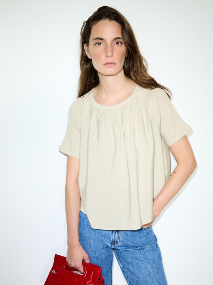 Blouse in crispy fabric and jersey - MAX&Co.