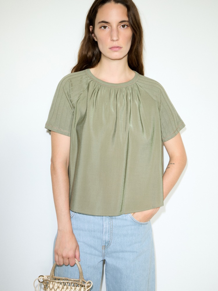 Blouse in crispy fabric and jersey - MAX&Co.