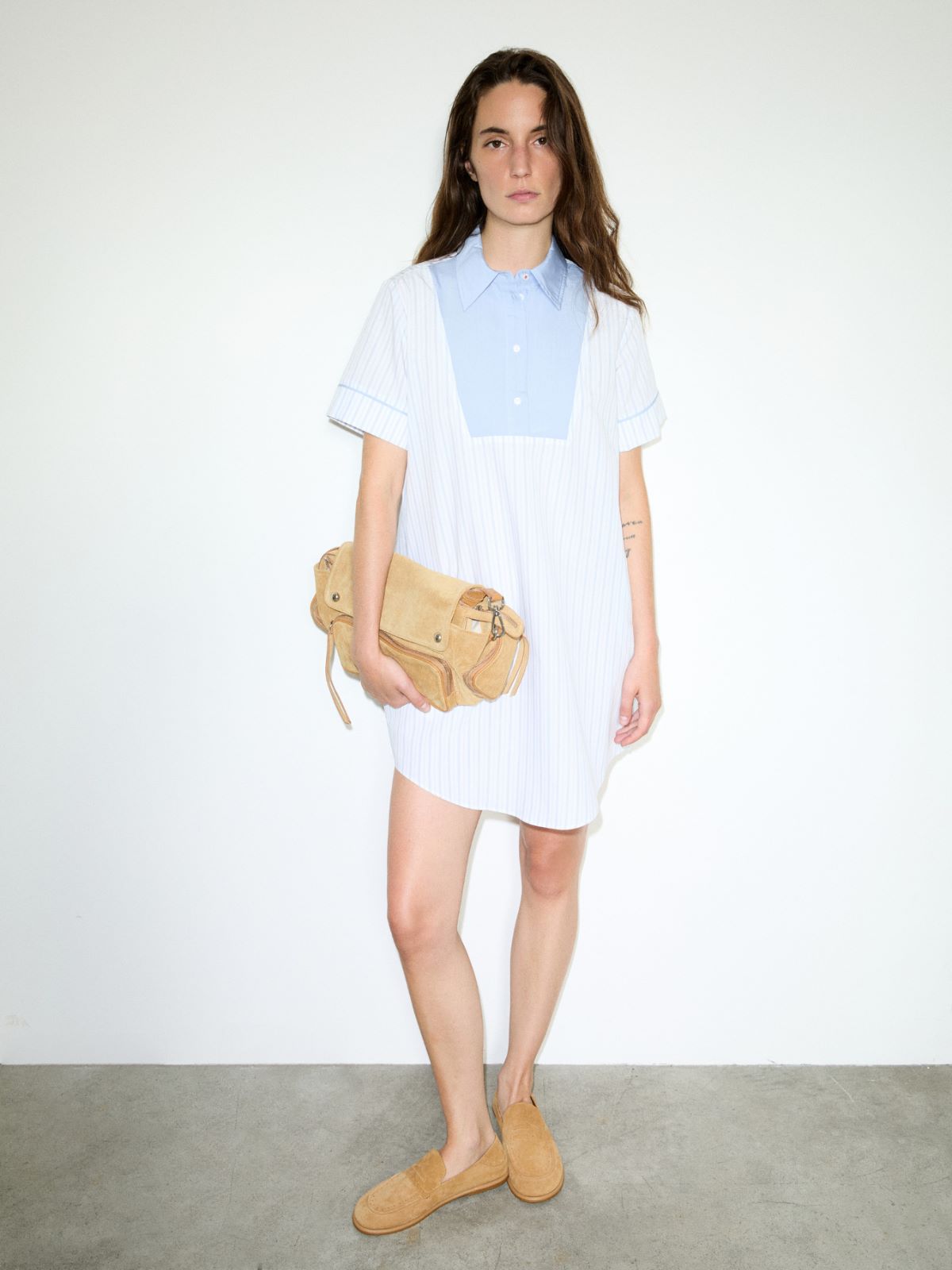 Contrast-placket dress - DEEP BLUE - MAX&Co.