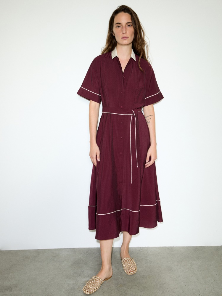 Midi shirt dress in crisp fabric - MAX&Co.